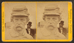 Bust of Statue for the Antietam Monument, at R.I. Granite Works, with Bust of Sculptor, Westerly.