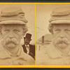 Bust of Statue for the Antietam Monument, at R.I. Granite Works, with Bust of Sculptor, Westerly.