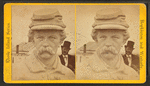 Bust of Statue for the Antietam Monument, at R.I. Granite Works, with Bust of Sculptor, Westerly.