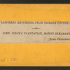 View of laborers returning from picking cotton at sunset, on Alex. Knox's plantation, Mount Pleasant, near Charleston, S.C.