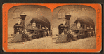 Men on railroad engine.
