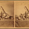 View of bayonet, Shells and other war relics.