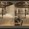 Finished tin cans to be filled with oils and other products, Oil Industry, Port Arthur, Texas, U.S.A..