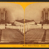 Interior of Tabernacle. 132 x 232 ft. Height of ceiling 68 ft. Seets 13,000.