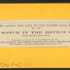 The notch in the Devil's Gate. Union Pacific Railroad.