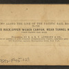 Index [Finger] Rock, Upper Weber Canyon, near Tunnel No. 3. Union Pacific Railroad.