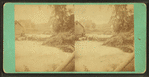 Waitsfield: view of the Mad River with a bridge almost innundated.