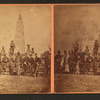 View of monument for the First Battle of Bull Run, (showing Union officers and others).