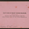 East view of Mount Vernon mansion.