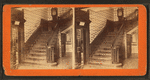 Hall and stairway, Mt. Vernon mansion.