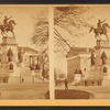 Washington monument and State Capitol.