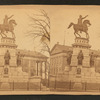 Washington monument and State Capitol, Richmond, Virginia.