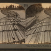 Great chained log rafts containing millions of feet of lumber, on the Columbia River, Wash., U.S.A.
