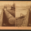 Unloading logs, Puget Sound, Washington.