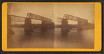 B.& O. R.R. Bridge over Ohio River at Parkerburg with view from above.