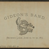 Gideon's Band. Brown's Lake, June 23 to 30, 1875. [People relaxing on lawn near tents.]