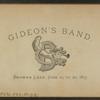 Gideon's Band. Brown's Lake, June 23 to 30, 1875. [Musicians playing near landing.]