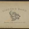 Gideon's Band. Brown's Lake, June 23 to 30, 1875. [Sailboat.]