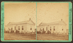 Group of people in front of a school, Ripon, Wisconsin.