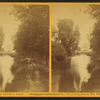 Boy on a path near a creek or canal.