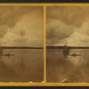 After a storm. [Cloudy sky above sailboat and rowboat.]