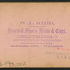Interior view of W. L. Kidd's store in Laramie, showing wares in cases and hanging overhead.