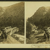 In the Gardiner River Canyon, Eagle's Nest Rock on left, Yellowstone Park.
