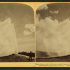 The most famous sight in Yellowstone Park, 'Old Faithful' Geysor in action.