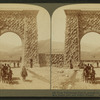 From Yellowstone Park N. through its gateway over Gardiner to Gallatin Range (left) and Buffalo Plateau.