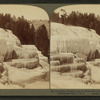 Cleopatra Terrace and its mirror like pools - Mammoth Hot Springs, Yellowstone Park, U.S.A.