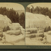 Cleopatra Terrace and its mirror like pools - Mammoth Hot Springs, Yellowstone Park, U.S.A.