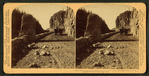 Golden Gate, entrance to picturesque ravine of golden rocks - Yellowstone Park, U.S.A.