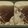 Ten Miles of yawning chasm - down the cañon from Inspiration Point, Yellowstone Park, U.S.A.