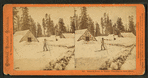 Summit House in winter, traveling on snow shoes.