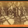 Interior view of snow covering, Central Pacific Railroad.