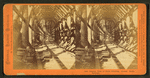Interior view of snow covering, Central Pacific Railroad.