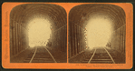 Looking out of the tunnel at Livermore Pass, Alameda County, Western Pacific Railroad.