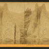 Devil's Slide (parallel vertical strata of hard rock) from the railroad, looking south.