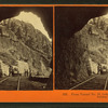 From Tunnel no. 10, looking west. Building wall across the ravine.