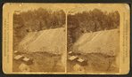 Mullen Tunnel Grade east approach [showing log cabin at the bottom of grade.]