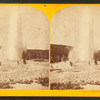 Old Faithful in eruption.