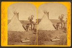 U-in-tah Utes: the elk skin tent.
