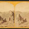Characteristic ruin, of the Pueblo San Juan, New Mexico, on the north bank of the San Juan River, about 15 miles west of the mouth of the Cañon Largo. The present race of Indians know nothing of when or by whom these buildings were constructed. The ruin is about 850 feet square, and built of natural stone, joined together by a mud cement.