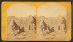 Characteristic ruin, of the Pueblo San Juan, New Mexico, on the north bank of the San Juan River, about 15 miles west of the mouth of the Cañon Largo. The present race of Indians know nothing of when or by whom these buildings were constructed. The ruin is about 850 feet square, and built of natural stone, joined together by a mud cement.