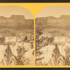 Shoshone Falls, Snake River, Idaho, looking through the timber, and showing the main fall, and upper or "Lace Falls."