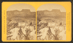 Shoshone Falls, Snake River, Idaho, looking through the timber, and showing the main fall, and upper or "Lace Falls."