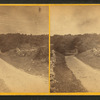 Bars on the right open to the east pasture.  H. G. Tarwell, Mother's home.