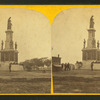 View of a civil war monument.