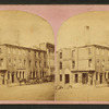 View of a building destroyed in a fire.