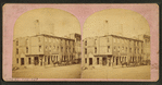 View of a building destroyed in a fire.